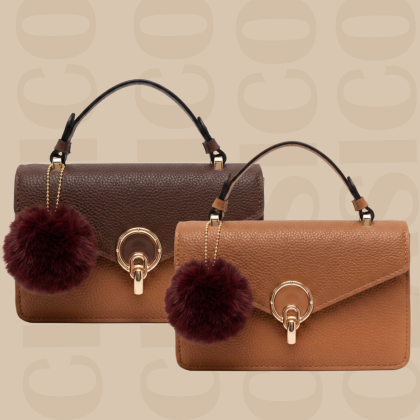 Mini Cartera Clásica Bicolor